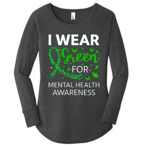 I Wear Green For Mental Health Awareness Women's Perfect Tri Tunic Long Sleeve Shirt