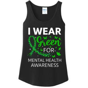 I Wear Green For Mental Health Awareness Ladies Essential Tank