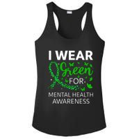 I Wear Green For Mental Health Awareness Ladies PosiCharge Competitor Racerback Tank