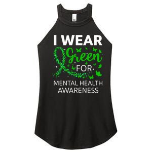 I Wear Green For Mental Health Awareness Women's Perfect Tri Rocker Tank