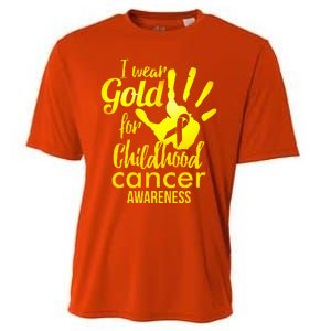 I Wear Gold For Childhood Cancer Awareness Cooling Performance Crew T-Shirt