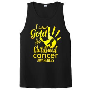 I Wear Gold For Childhood Cancer Awareness PosiCharge Competitor Tank