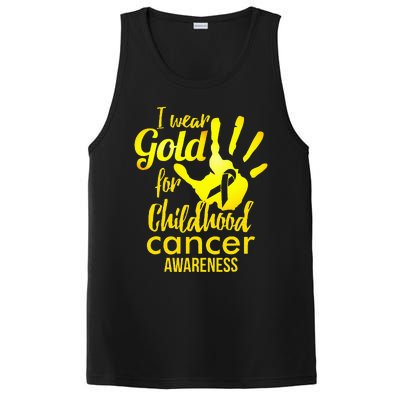 I Wear Gold For Childhood Cancer Awareness PosiCharge Competitor Tank