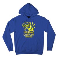 I Wear Gold For Childhood Cancer Awareness Hoodie