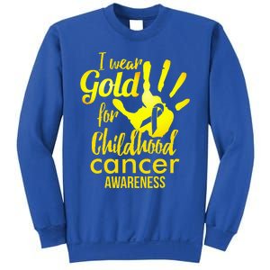 I Wear Gold For Childhood Cancer Awareness Sweatshirt