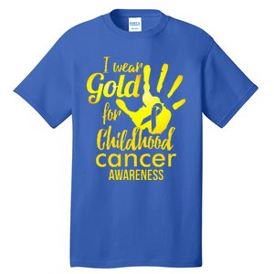 I Wear Gold For Childhood Cancer Awareness Tall T-Shirt