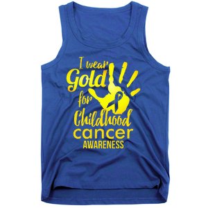 I Wear Gold For Childhood Cancer Awareness Tank Top