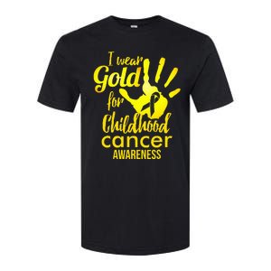 I Wear Gold For Childhood Cancer Awareness Softstyle CVC T-Shirt