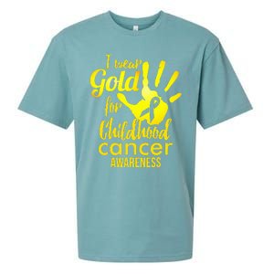 I Wear Gold For Childhood Cancer Awareness Sueded Cloud Jersey T-Shirt