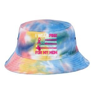 I Wear Gift For My Mom Breast Cancer Awareness Month Tie Dye Newport Bucket Hat