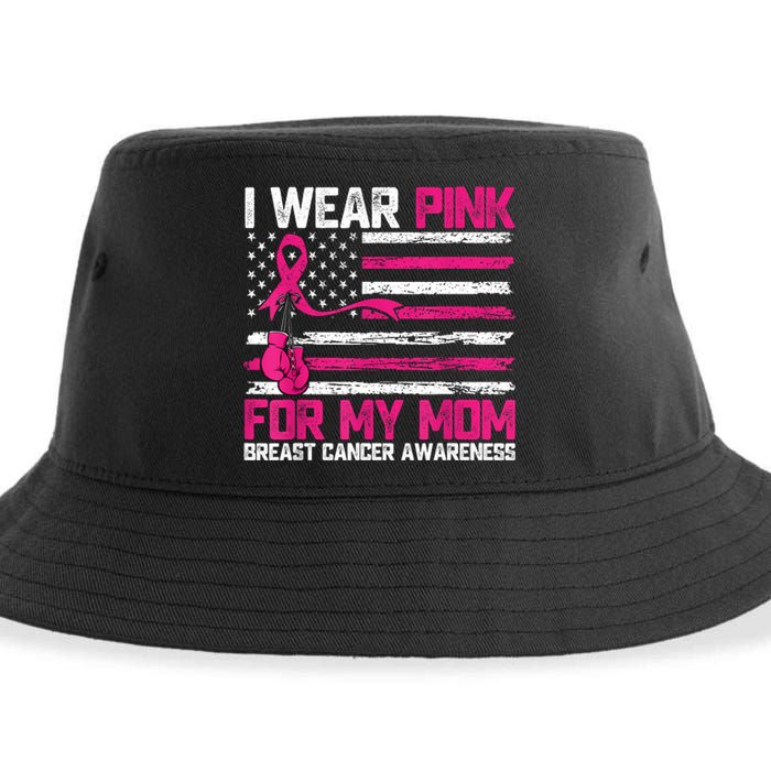 I Wear Gift For My Mom Breast Cancer Awareness Month Sustainable Bucket Hat