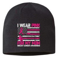 I Wear Gift For My Mom Breast Cancer Awareness Month Sustainable Beanie