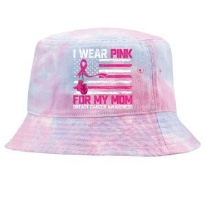 I Wear Gift For My Mom Breast Cancer Awareness Month Tie-Dyed Bucket Hat