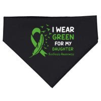 I Wear Green For My Daughter Scoliosis Awareness USA-Made Doggie Bandana