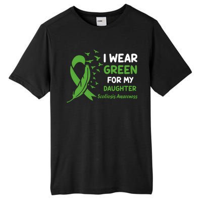 I Wear Green For My Daughter Scoliosis Awareness Tall Fusion ChromaSoft Performance T-Shirt