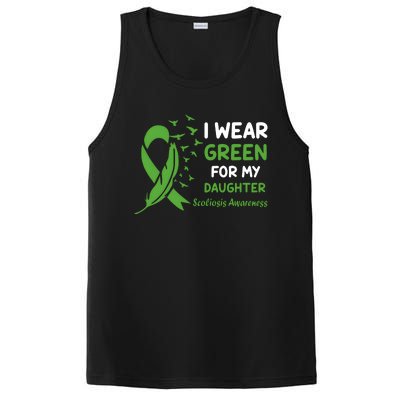 I Wear Green For My Daughter Scoliosis Awareness PosiCharge Competitor Tank