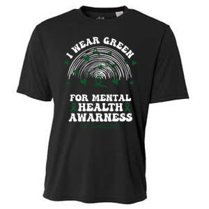 I Wear Green For Mental Health Awareness Green Ribbon Cooling Performance Crew T-Shirt