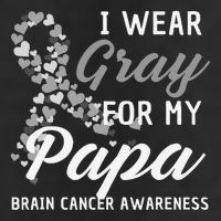 I Wear Gray For My Papa Brain Cancer Awareness Fight Grey Golf Towel