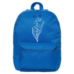 Illustration Wildflower Garden Flower Gift 16 in Basic Backpack