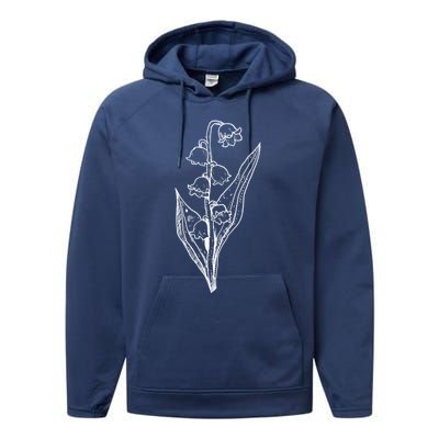 Illustration Wildflower Garden Flower Gift Performance Fleece Hoodie