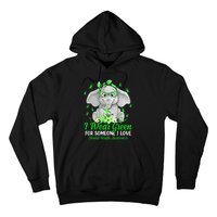 I Wear Green For Mental Health Awareness Ribbon Elephant Hoodie