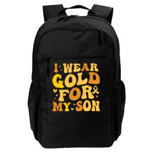 I Wear Gold For My Son Childhood Cancer Awareness Daily Commute Backpack