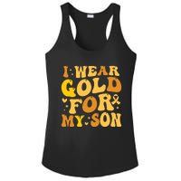 I Wear Gold For My Son Childhood Cancer Awareness Ladies PosiCharge Competitor Racerback Tank