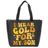 I Wear Gold For My Son Childhood Cancer Awareness Zip Tote Bag