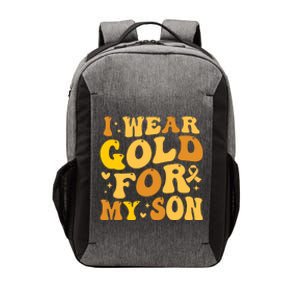 I Wear Gold For My Son Childhood Cancer Awareness Vector Backpack