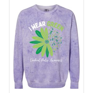 I Wear Green For My Daughter Cerebral Palsy Awareness Colorblast Crewneck Sweatshirt