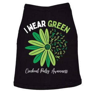 I Wear Green For My Daughter Cerebral Palsy Awareness Doggie Tank