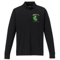 I Wear Green For My Daughter Cerebral Palsy Awareness Performance Long Sleeve Polo