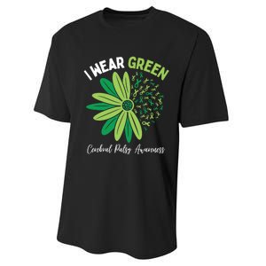 I Wear Green For My Daughter Cerebral Palsy Awareness Performance Sprint T-Shirt