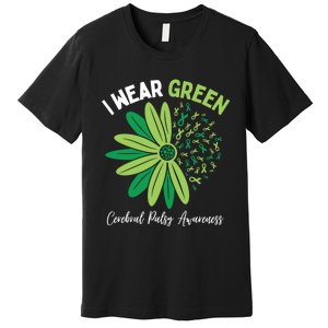 I Wear Green For My Daughter Cerebral Palsy Awareness Premium T-Shirt