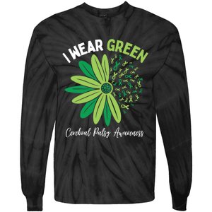 I Wear Green For My Daughter Cerebral Palsy Awareness Tie-Dye Long Sleeve Shirt