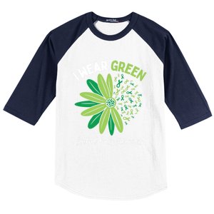 I Wear Green For My Daughter Cerebral Palsy Awareness Baseball Sleeve Shirt