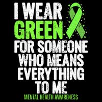 I Wear Green Ribbon Fight The Stigma Mental Health Awareness Doggie Tank