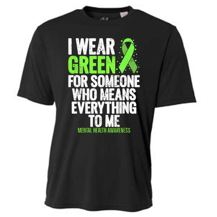 I Wear Green Ribbon Fight The Stigma Mental Health Awareness Cooling Performance Crew T-Shirt