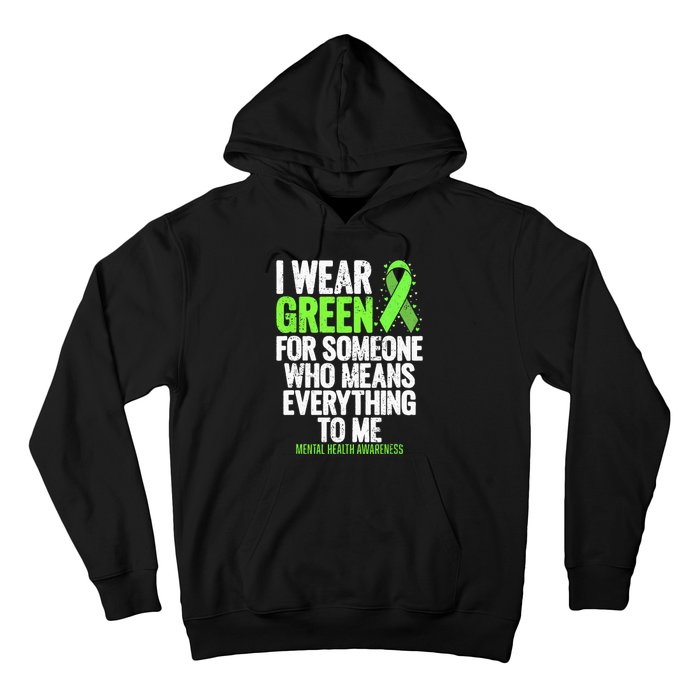 I Wear Green Ribbon Fight The Stigma Mental Health Awareness Hoodie