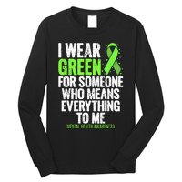 I Wear Green Ribbon Fight The Stigma Mental Health Awareness Long Sleeve Shirt