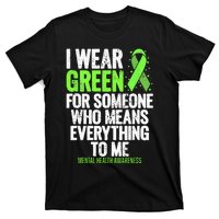 I Wear Green Ribbon Fight The Stigma Mental Health Awareness T-Shirt