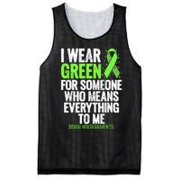 I Wear Green Ribbon Fight The Stigma Mental Health Awareness Mesh Reversible Basketball Jersey Tank