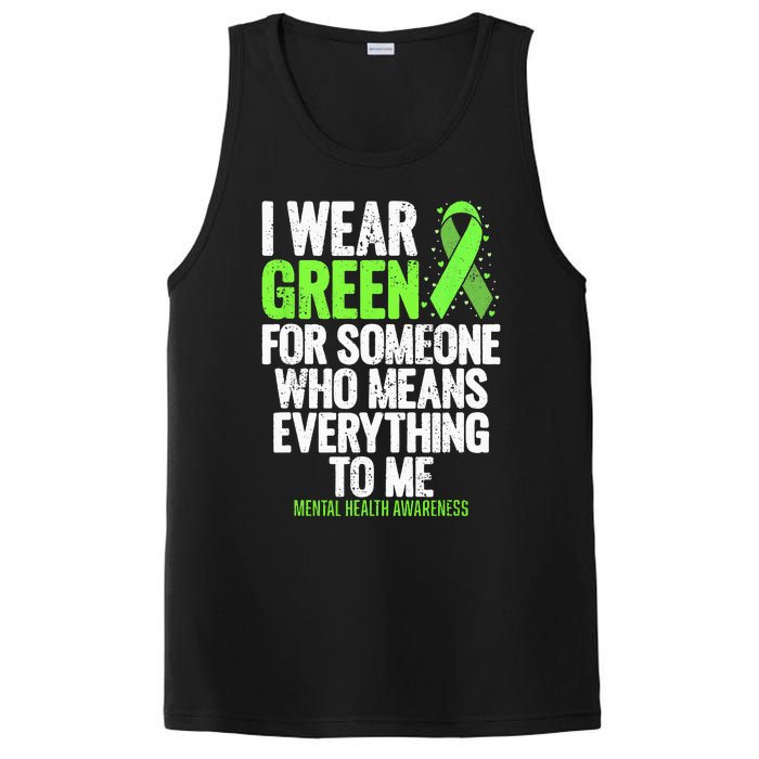 I Wear Green Ribbon Fight The Stigma Mental Health Awareness PosiCharge Competitor Tank