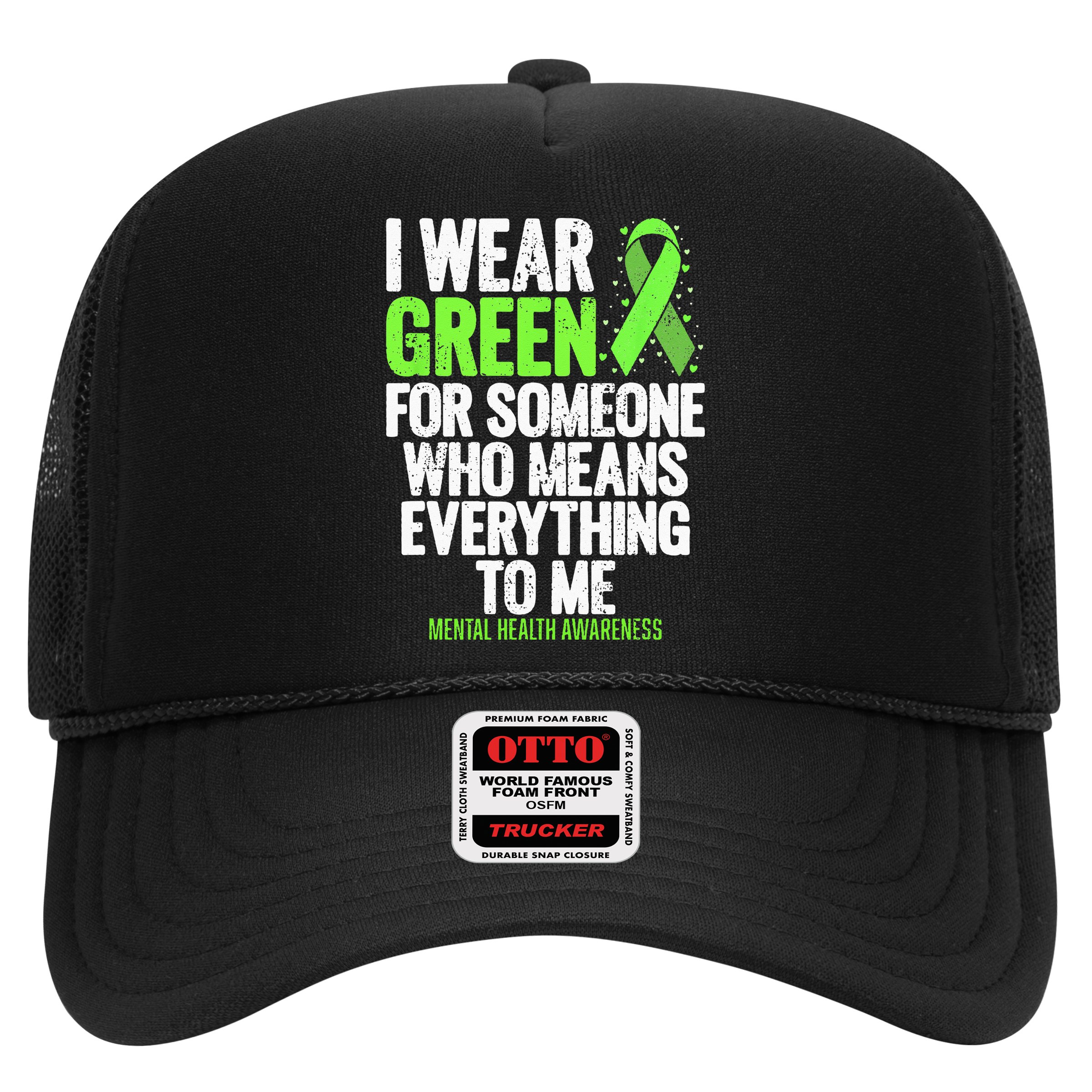 I Wear Green Ribbon Fight The Stigma Mental Health Awareness Hat