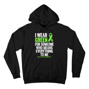 I Wear Green Ribbon Fight The Stigma Mental Health Awareness Tall Hoodie