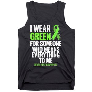 I Wear Green Ribbon Fight The Stigma Mental Health Awareness Tank Top