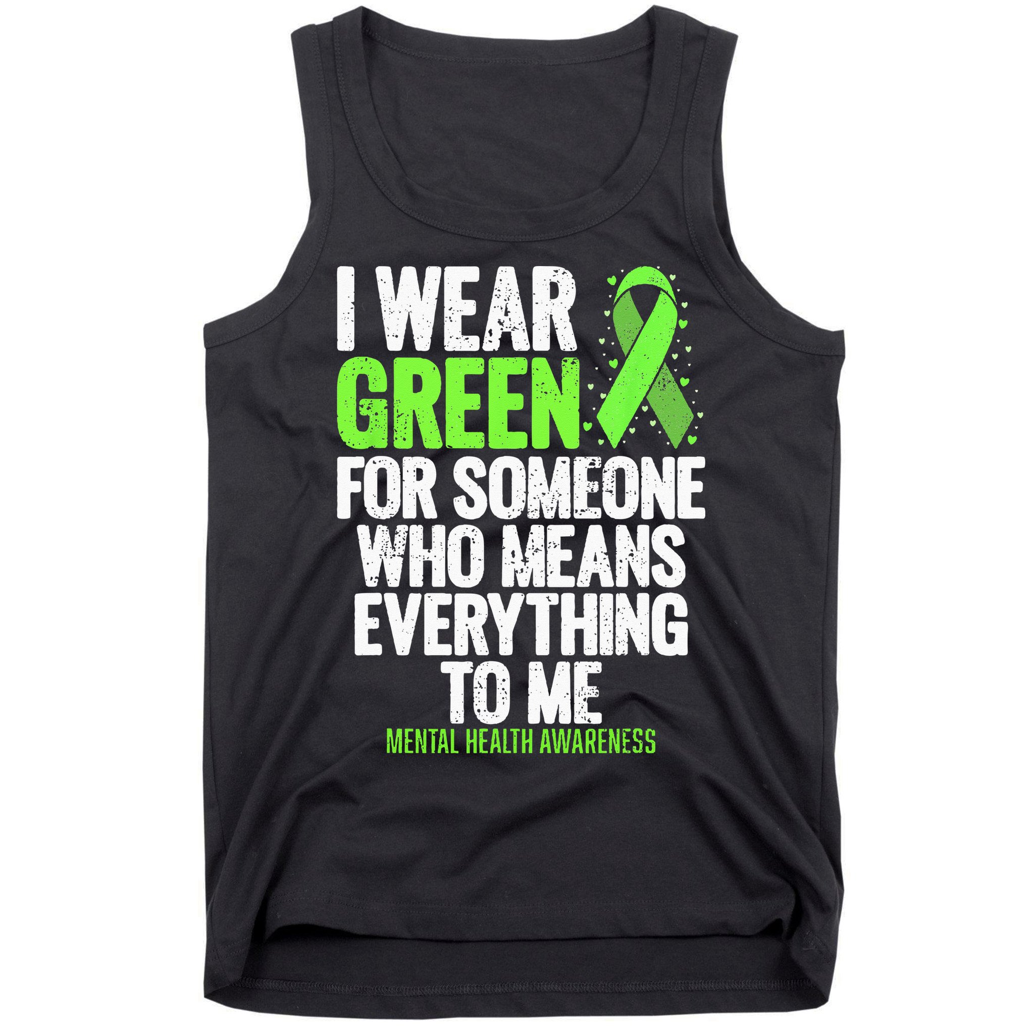 I Wear Green Ribbon Fight The Stigma Mental Health Awareness Tank Top
