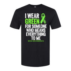 I Wear Green Ribbon Fight The Stigma Mental Health Awareness Softstyle CVC T-Shirt