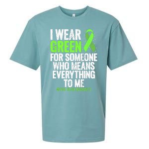 I Wear Green Ribbon Fight The Stigma Mental Health Awareness Sueded Cloud Jersey T-Shirt