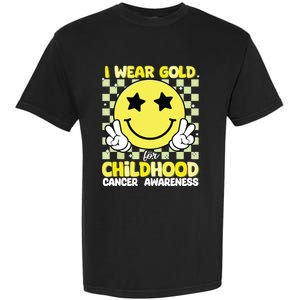 I Wear Gold For Childhood Cancer Awareness Garment-Dyed Heavyweight T-Shirt